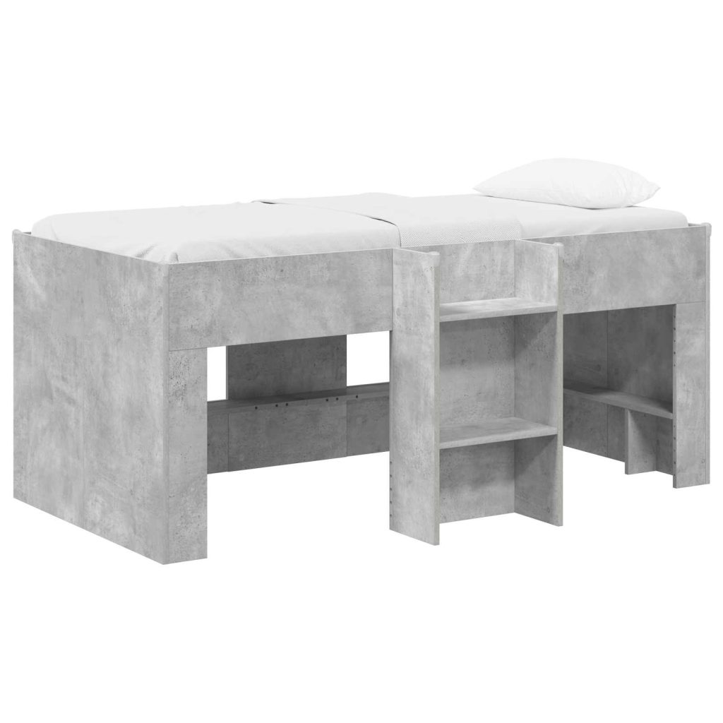 Lasten korkea sänkykehys 2 pcs Betoni 163 x 101,1 x 68,5 cm