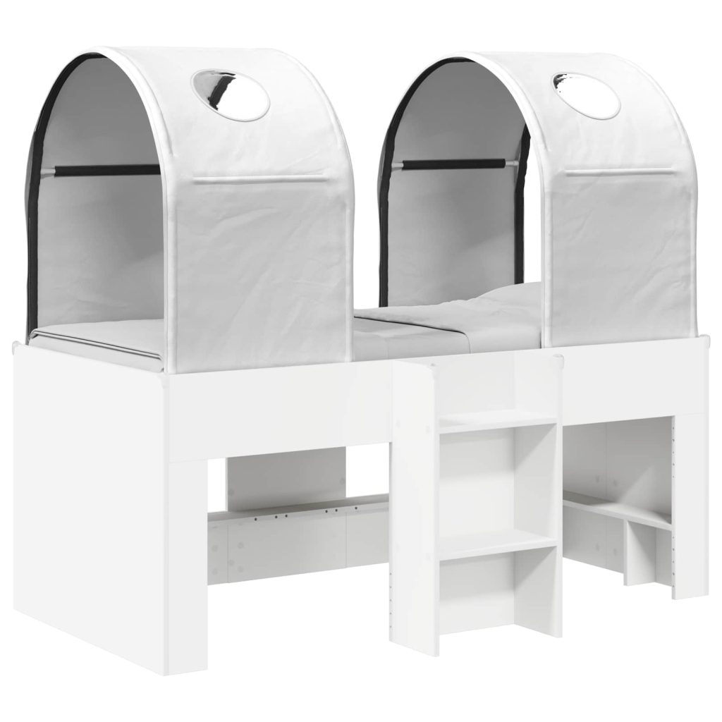 Sänky tunnelilla 4 pcs valkoinen Tekninen puu