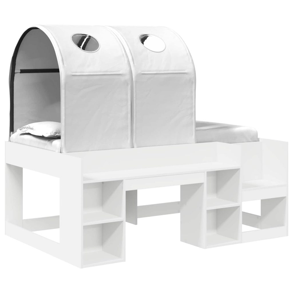 Sänky Tunnelilla 4 pcs valkoinen Tekninen puu