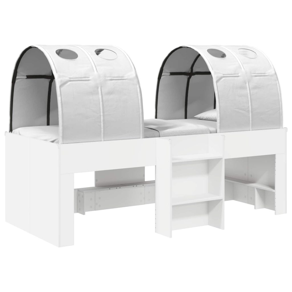 Sänky Tunnelilla 4 pcs valkoinen Tekninen puu