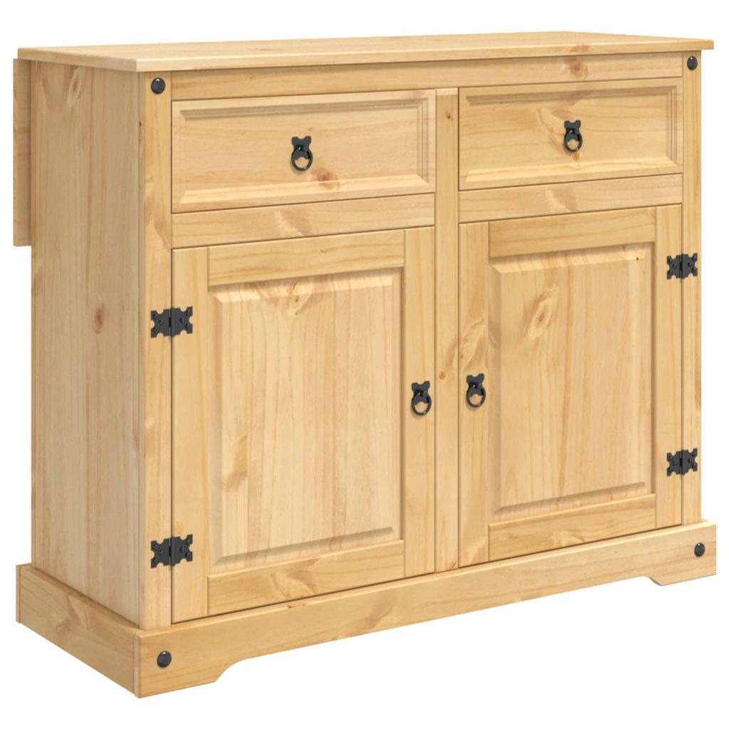 Keittiövaunu 2 pcs Hunajavaha 112 x 70 x 91,5 cm Massiivipine