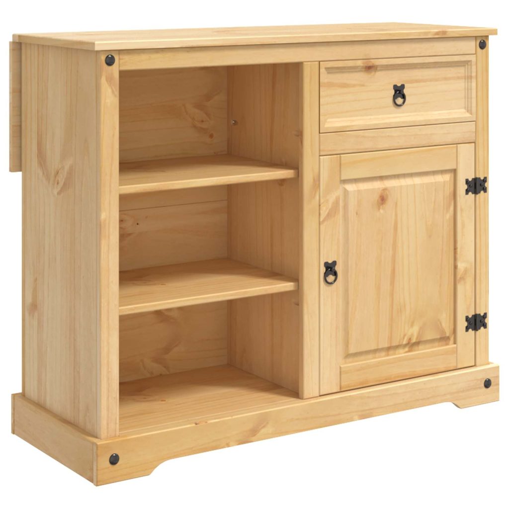 Keittiövaunu 2 pcs Hunajavaha 112 x 70 x 91,5 cm Massiivipine