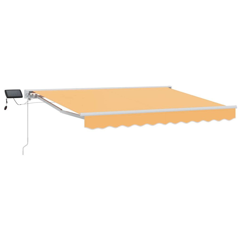 Manuaalinen markiisin runko LED-valoilla Hiekka 3 x 2,5 m