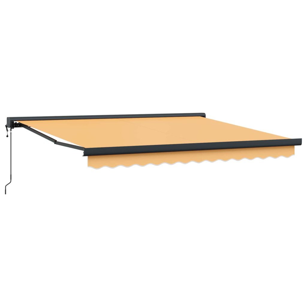 Aurinkovarjo Hiekka 400 × 300 cm Polyesteri ja alumiini