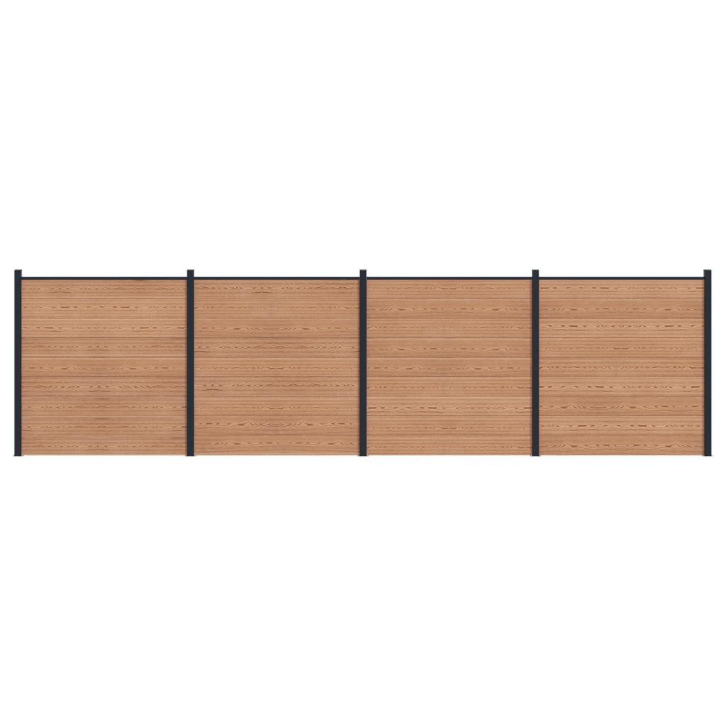 Aitapaneeli 4 pcs WPC ja alumiini Ruskea