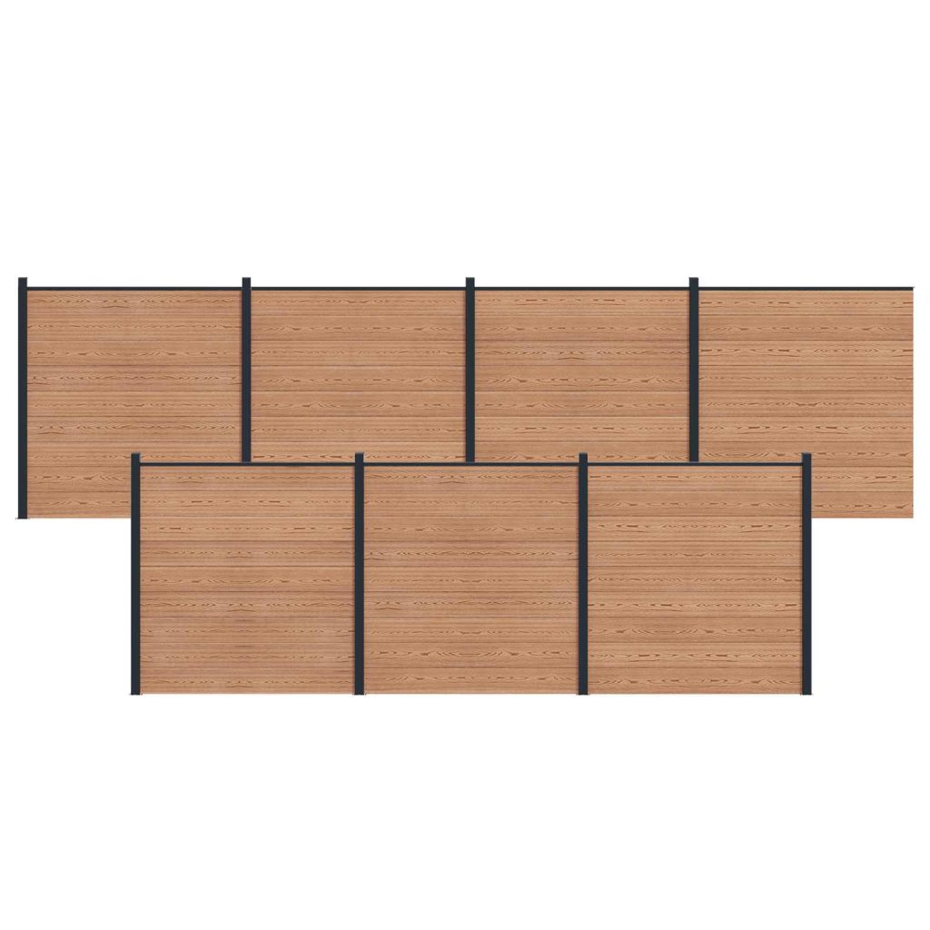 Aitapaneeli 7 pcs WPC ja alumiini Ruskea