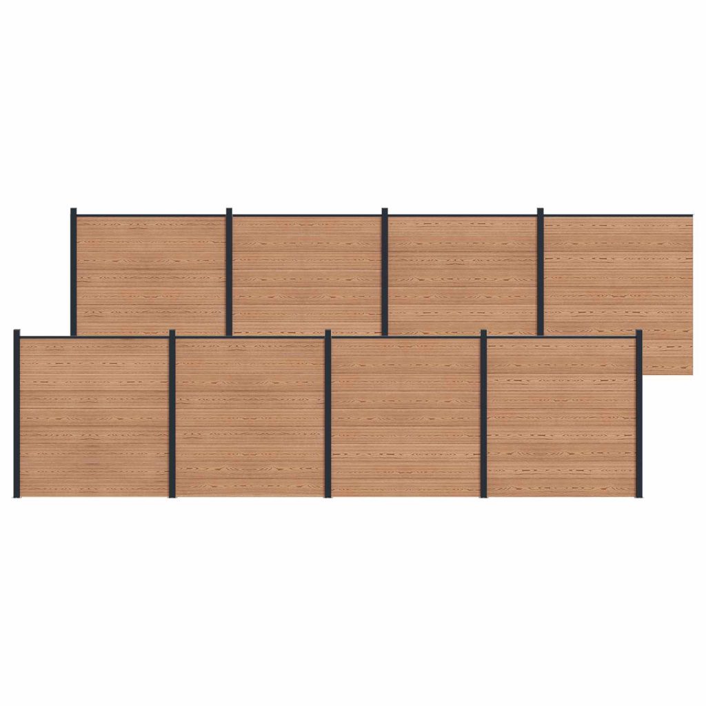 Aitapaneeli 8 pcs WPC ja alumiini Ruskea
