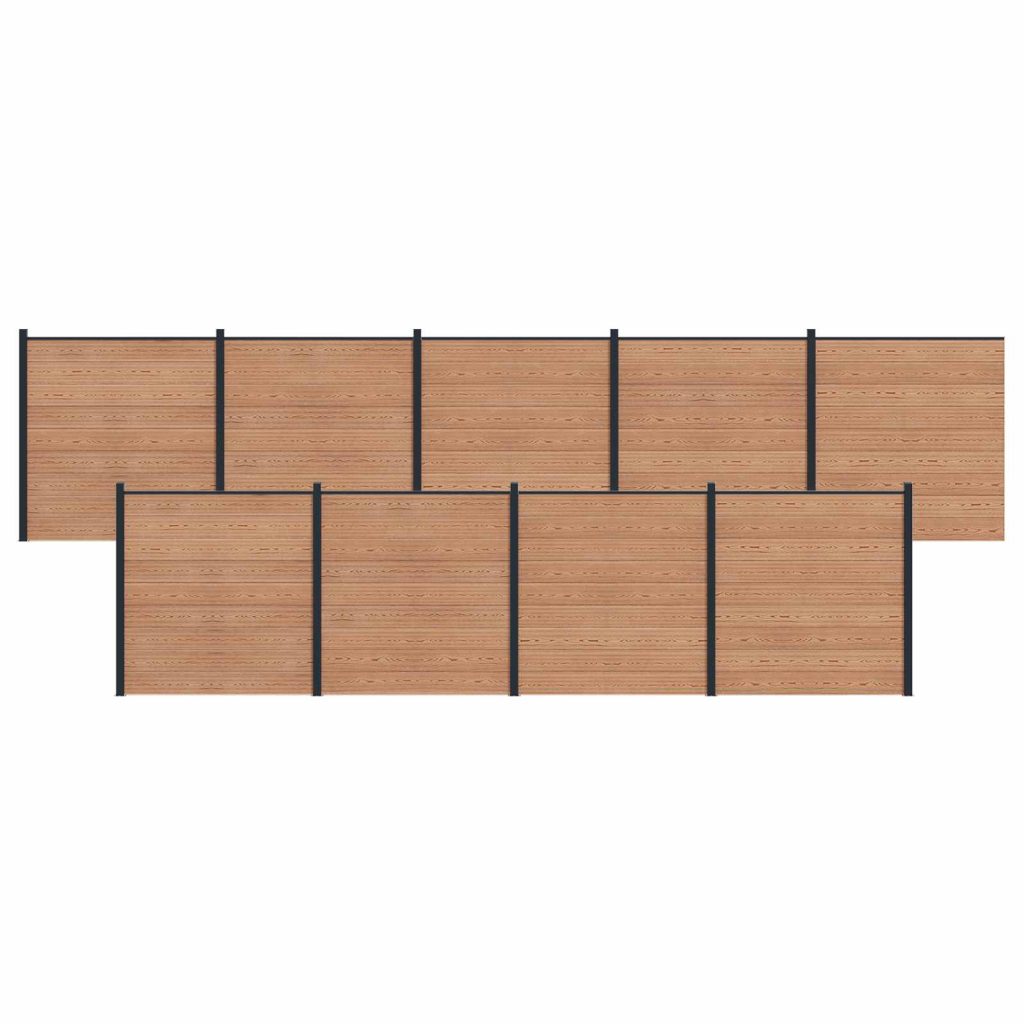 Aitapaneeli 9 pcs WPC ja alumiini Ruskea
