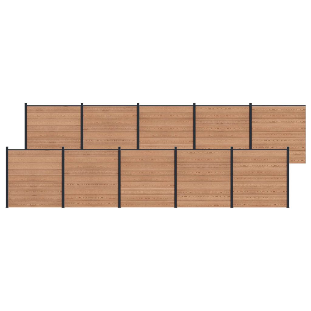 Aitapaneeli 10 pcs WPC ja alumiini Ruskea