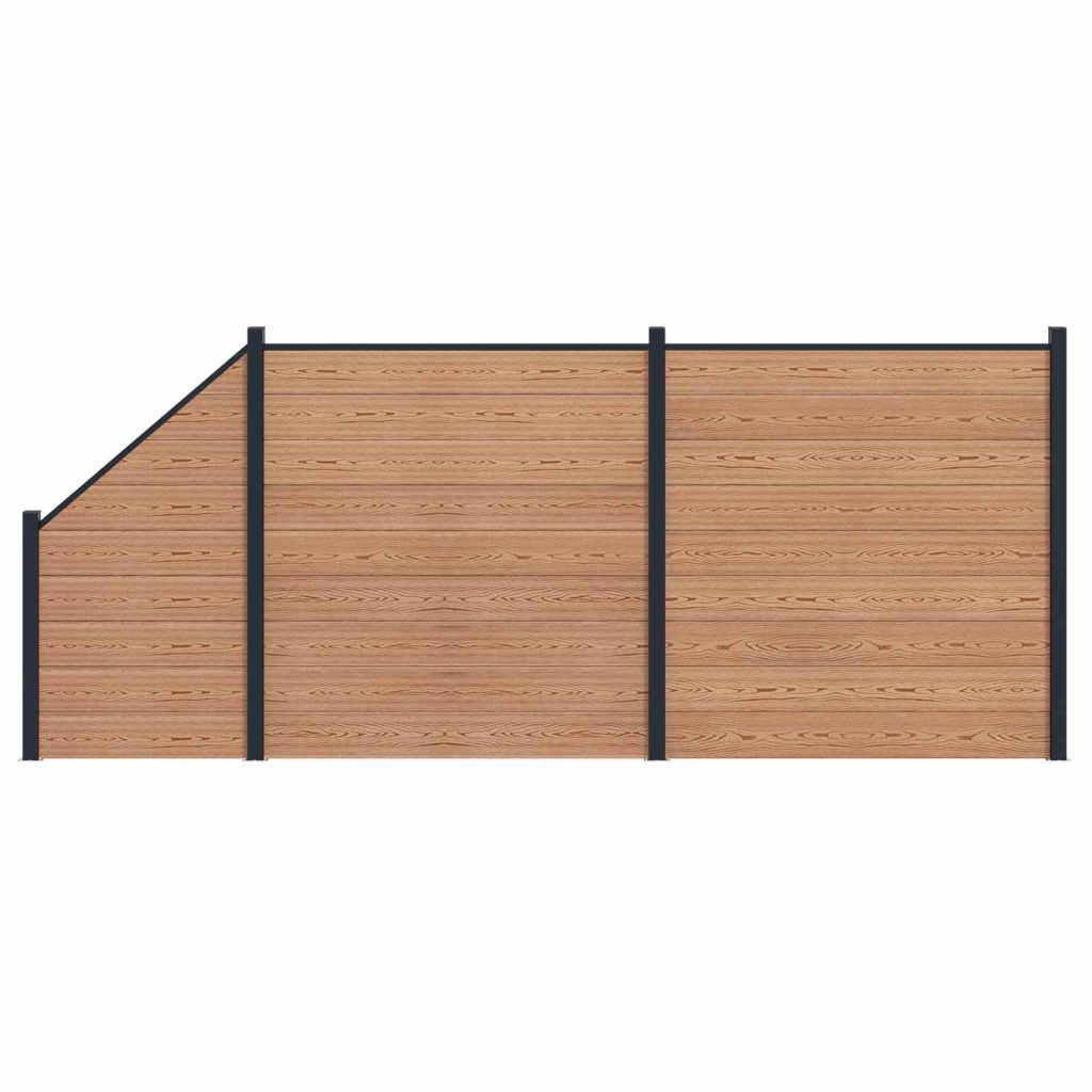 Aitapaneeli 3 pcs WPC ja alumiini Ruskea