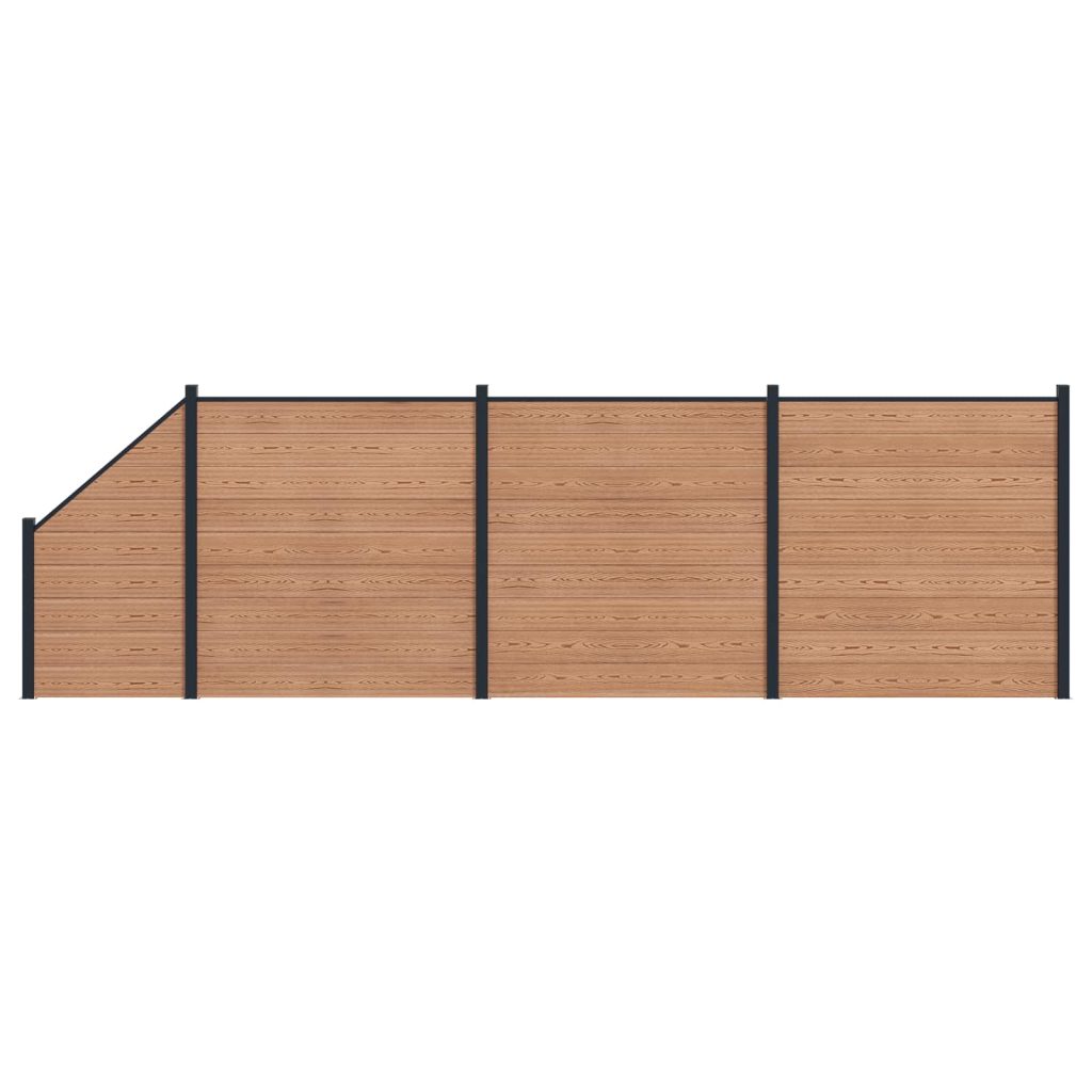 Aitapaneeli 4 pcs WPC ja alumiini Ruskea