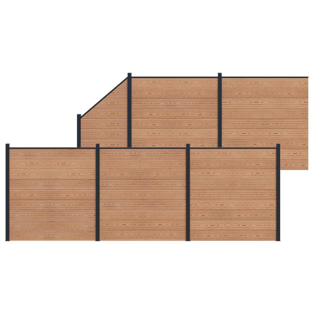 Aitapaneeli 6 pcs WPC ja alumiini Ruskea
