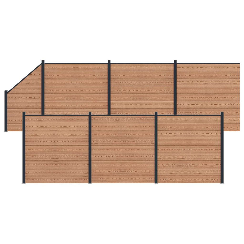 Aitapaneeli 7 pcs WPC ja alumiini Ruskea