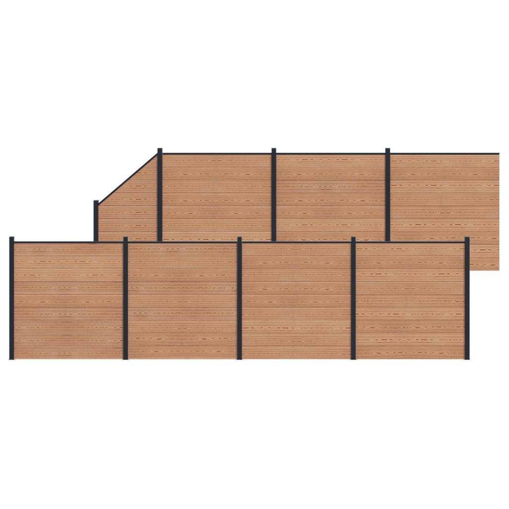 Aitapaneeli 8 pcs WPC ja alumiini Ruskea