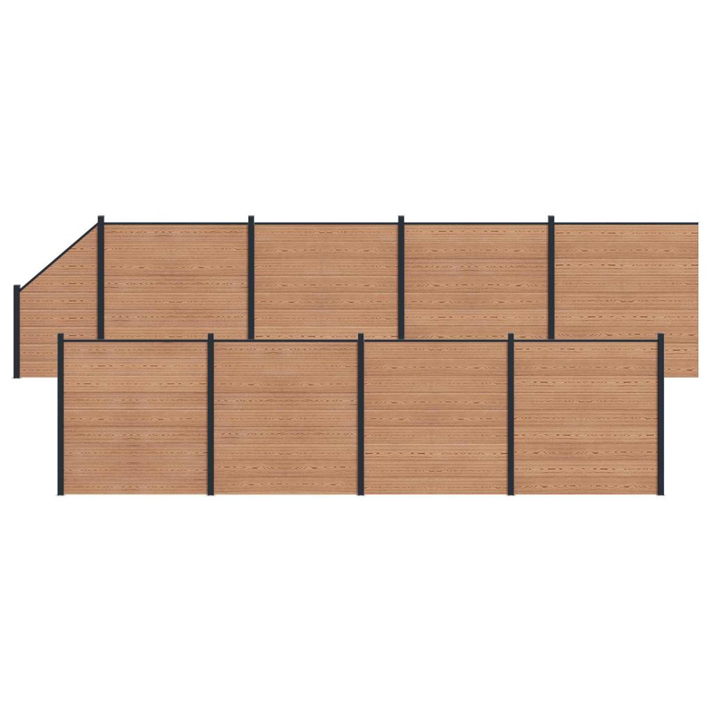 Aitapaneeli 9 pcs WPC ja alumiini Ruskea