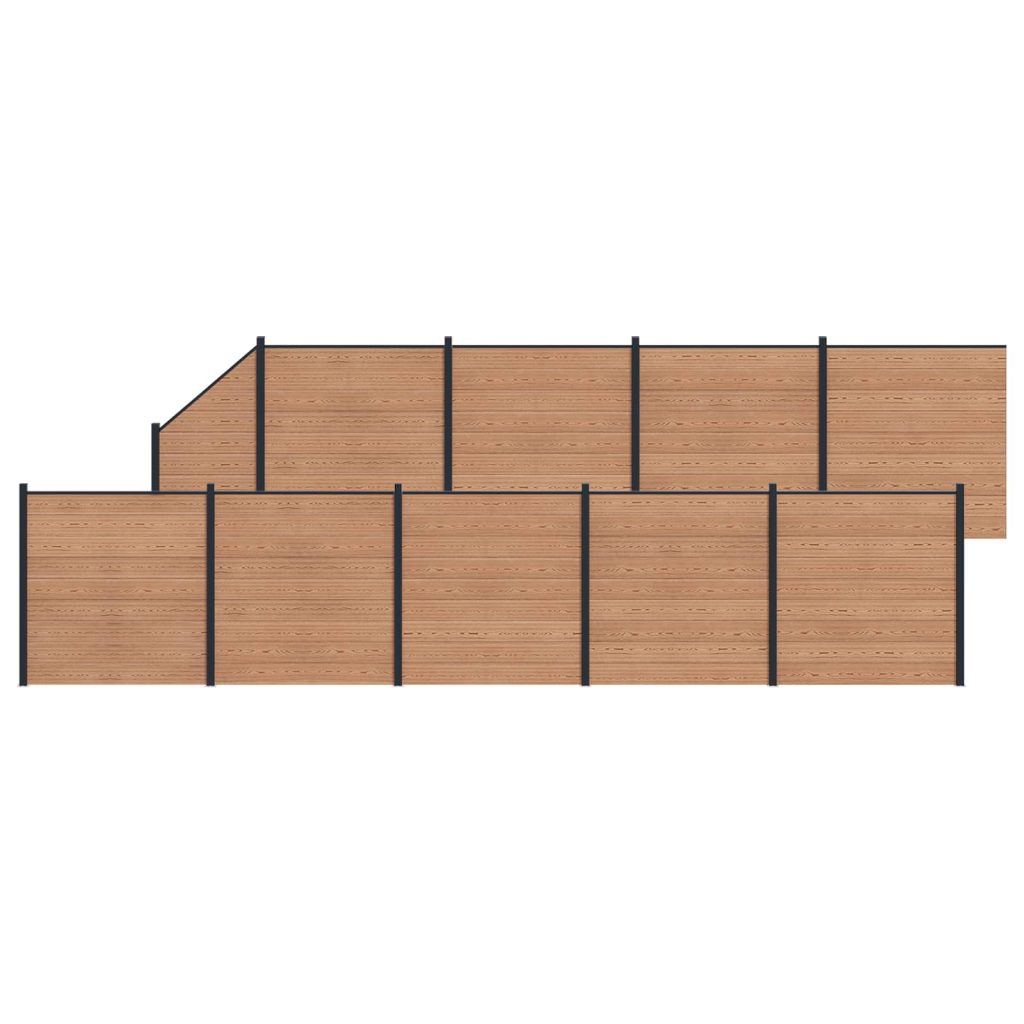 Aitapaneeli 10 pcs WPC ja alumiini Ruskea