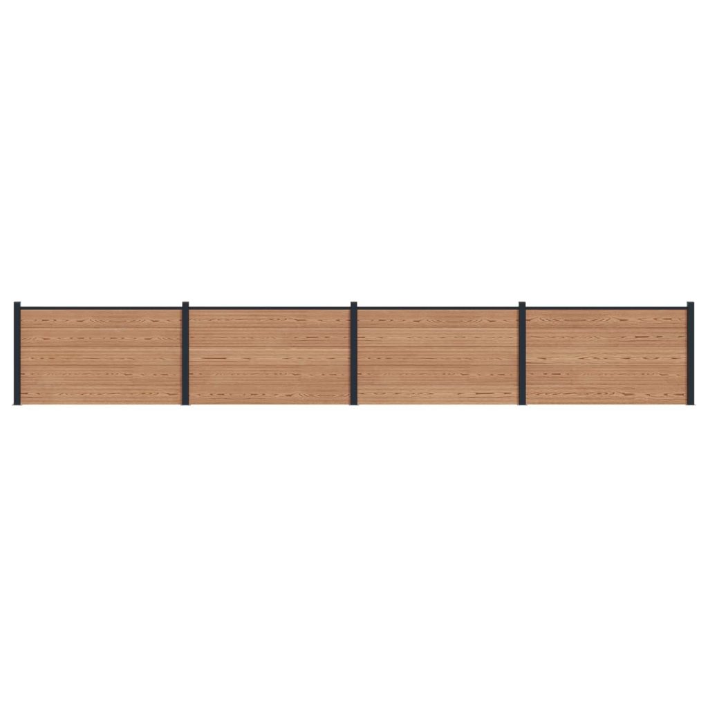 Aitapaneeli 4 pcs WPC ja alumiini Ruskea