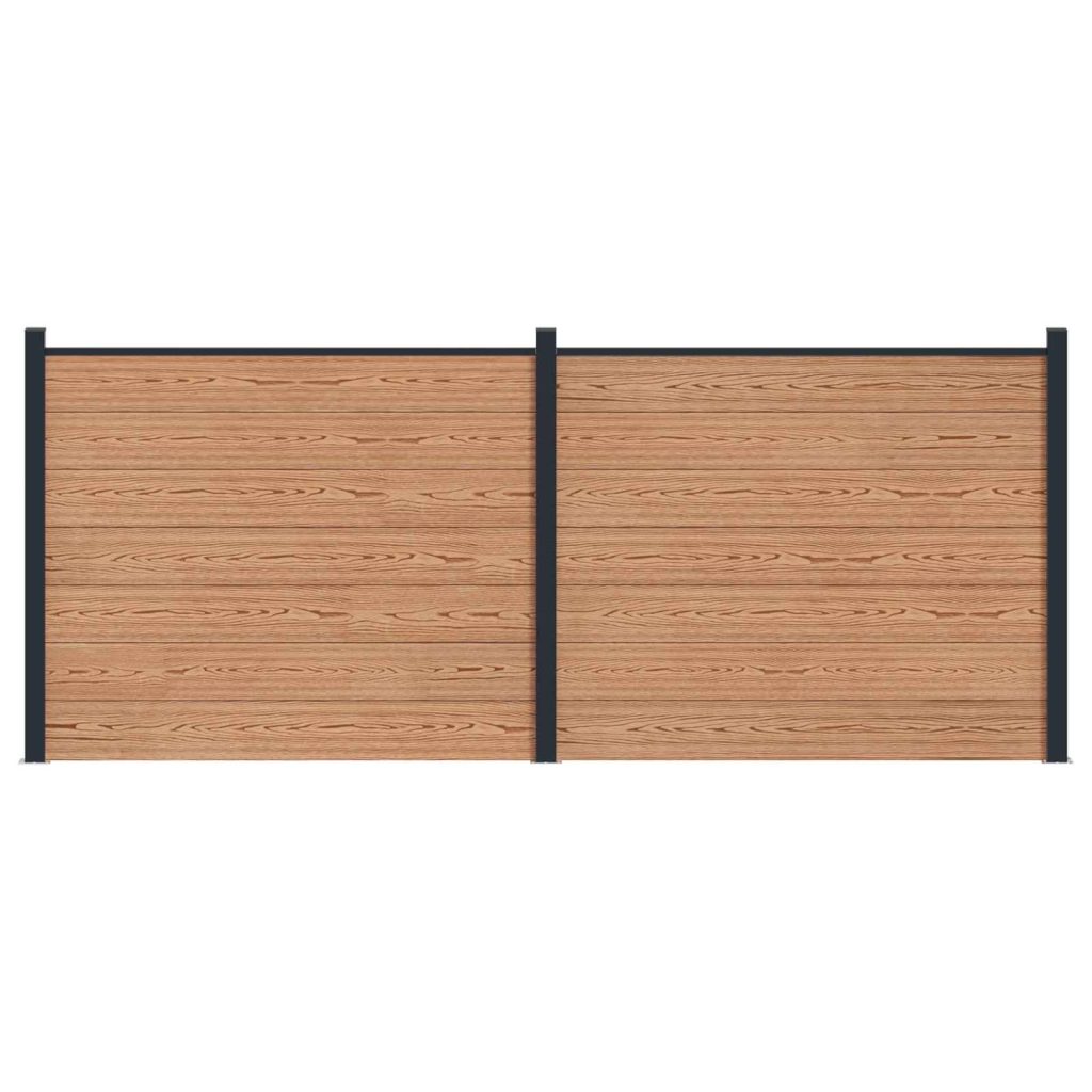 Aitapaneeli 2 pcs WPC ja alumiini Ruskea
