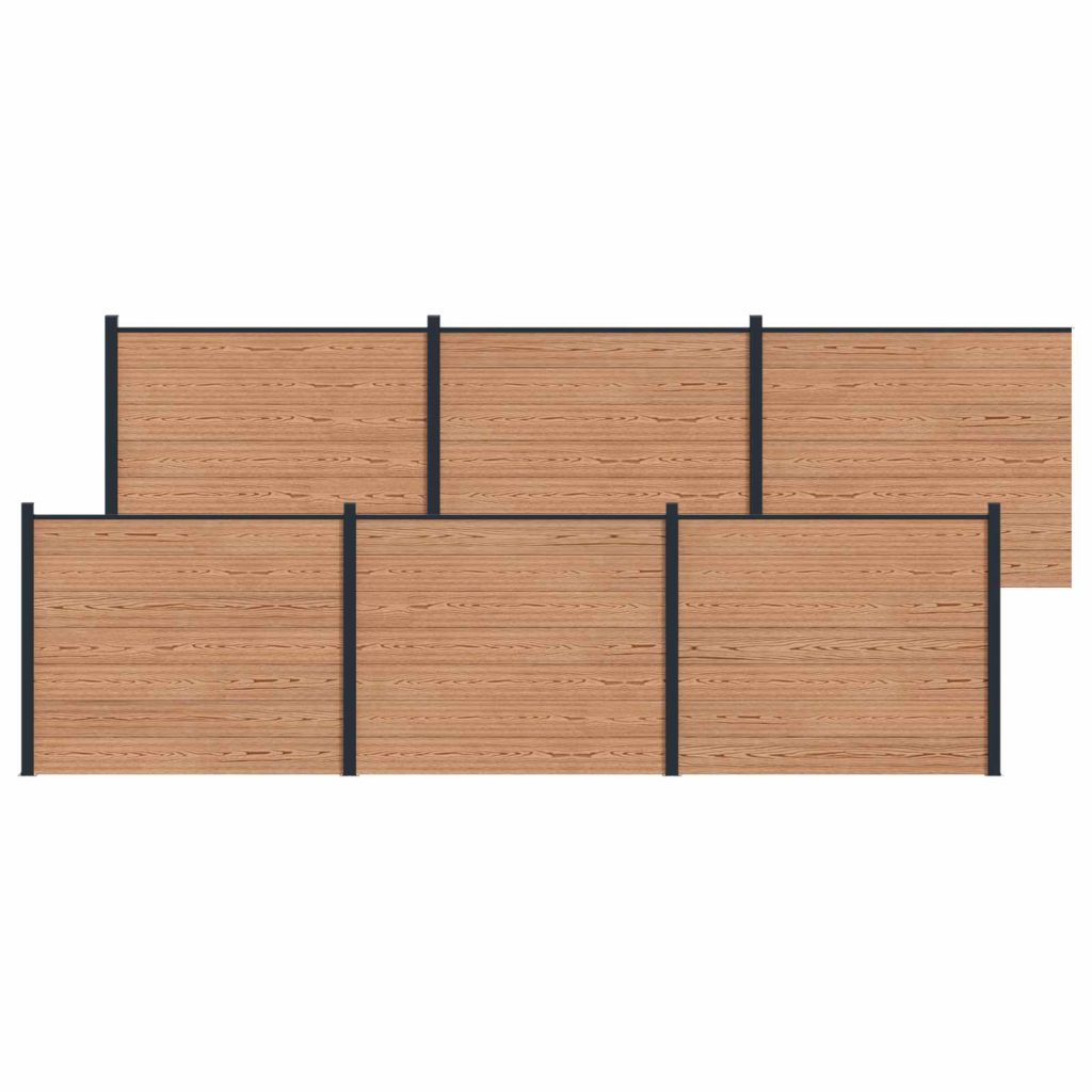 Aitapaneeli 6 pcs WPC ja alumiini Ruskea