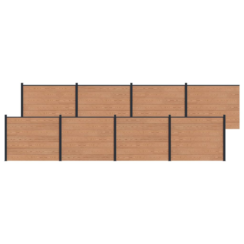 Aitapaneeli 8 pcs WPC ja alumiini Ruskea