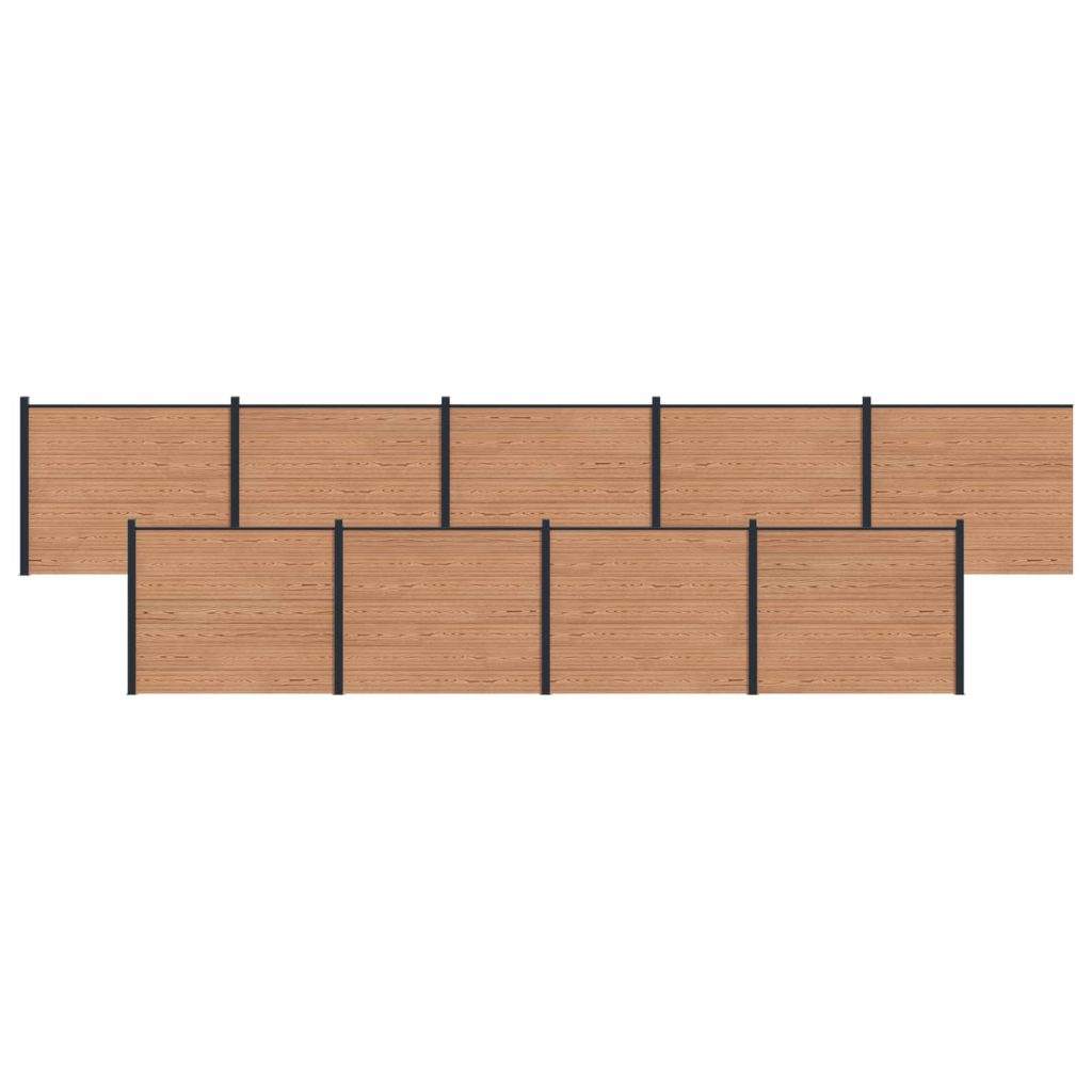 Aitapaneeli 9 pcs WPC ja alumiini Ruskea