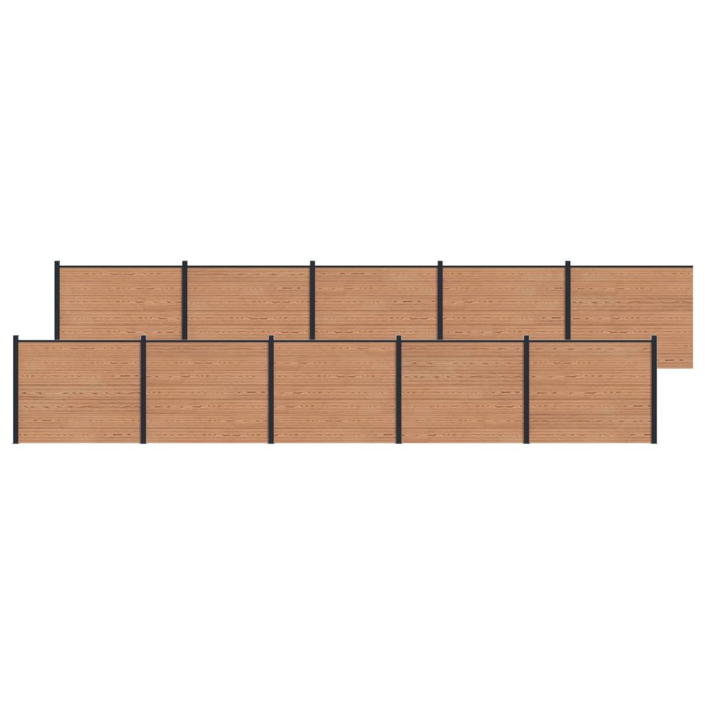 Aitapaneeli 10 pcs WPC ja alumiini Ruskea