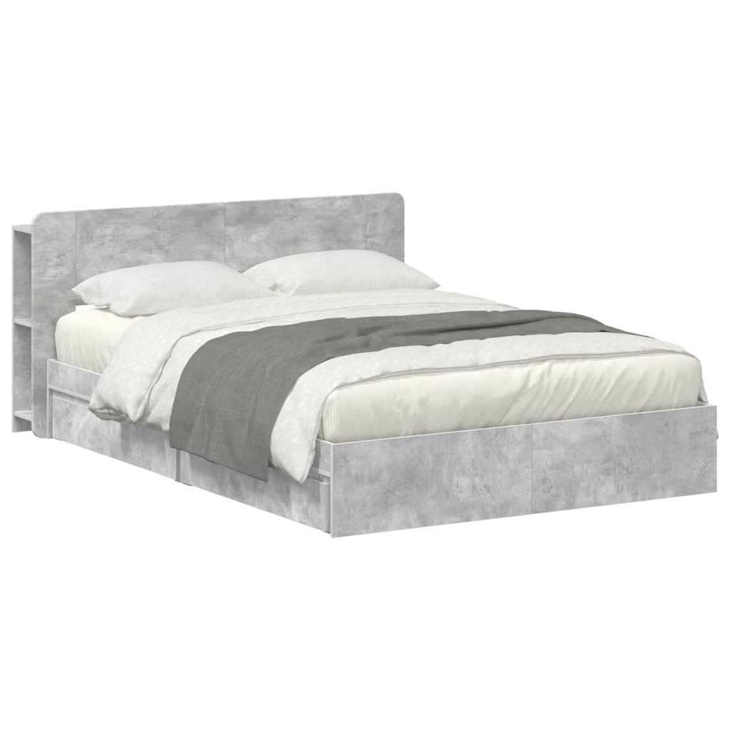 Sänkykehys varastolla Betoninharmaa 5FT King Size Tekninen puu