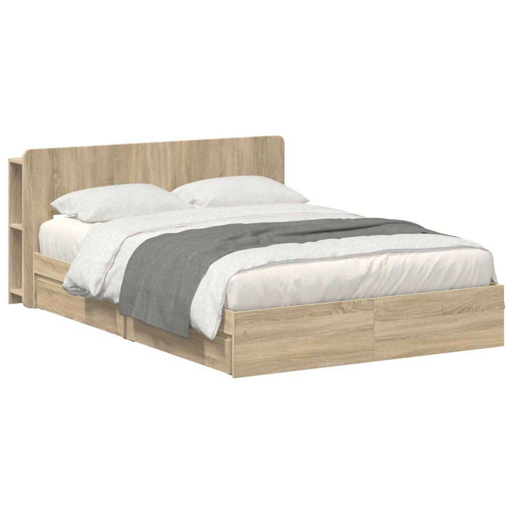 Sänkykehys varastolla Sonoma-tammi 5FT King Size Tekninen puu
