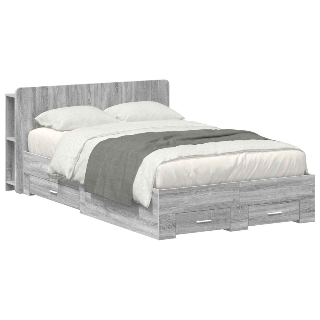 Sänkykehys varastolla päätyllä Harmaa Sonoma 4FT Small Double