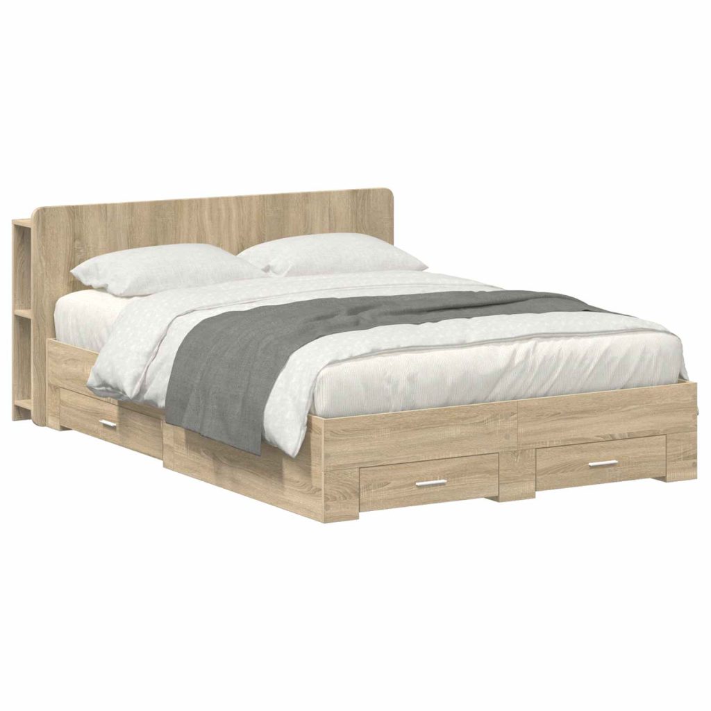 Sänkykehys varastolla Sonoma-tammi 5FT King Size Tekninen puu