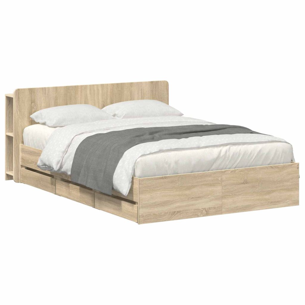 Sänkykehys varastolla Sonoma-tammi 5FT King Size Tekninen puu