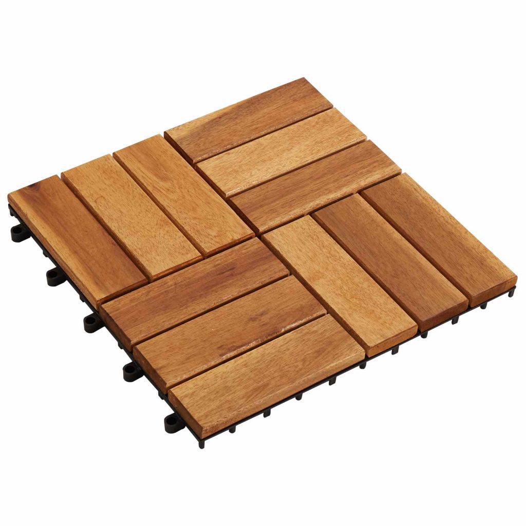 Laudat 30 pcs Ruskea 30 x 30 cm Akasiapuu