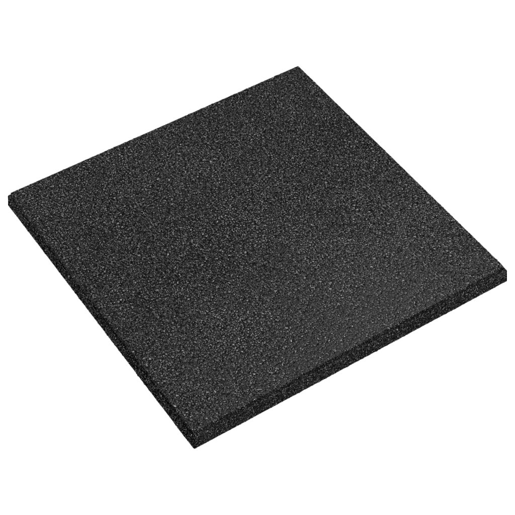 Pudotussuojauslaatat 12 pcs Musta 50 x 50 cm Kumi