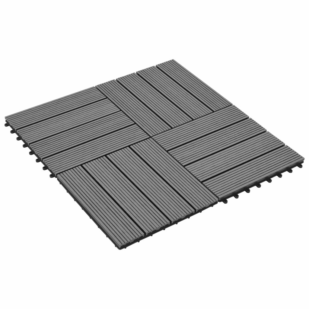 Laudat 22 pcs Harmaa 30 x 30 cm WPC