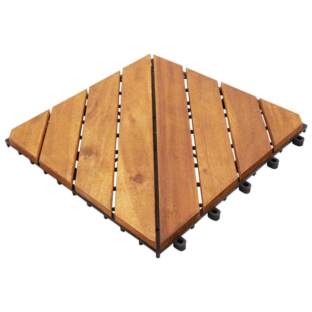 Laudat 30 pcs Ruskea 30 x 30 cm Akasiapuu