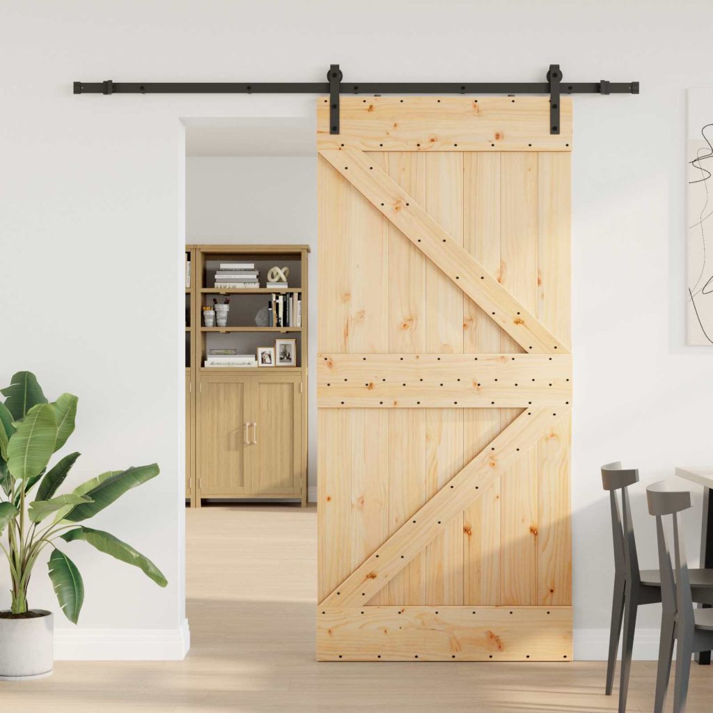 Liukuovi NARVIK Luonnollinen ja musta 90 x 210 cm (213,5 cm)