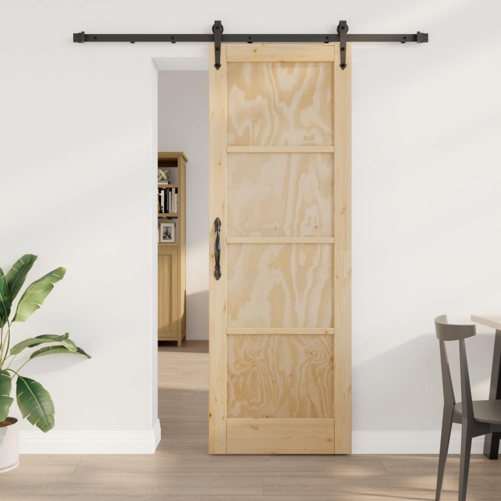 Liukuovi ORKDAL Luonnollinen ja musta 73,5 x 211 cm Täysi mänty