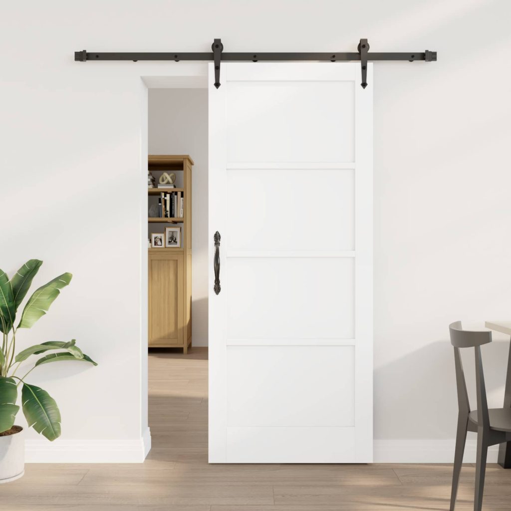 Liukuovi ORKDAL Valkoinen ja musta 83 x 202 cm Täysi mänty