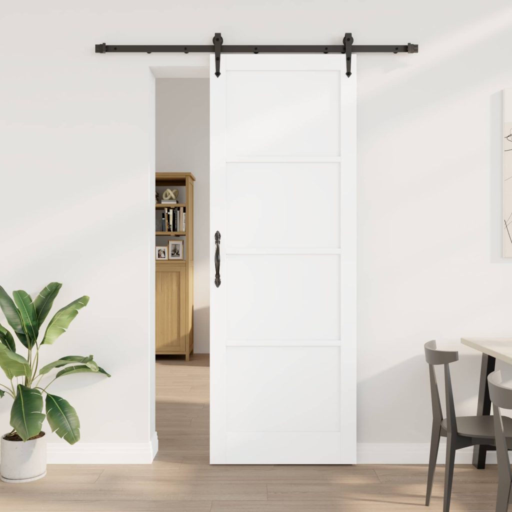 Liukuovi ORKDAL Valkoinen ja musta 83 x 232 cm Täysi mänty