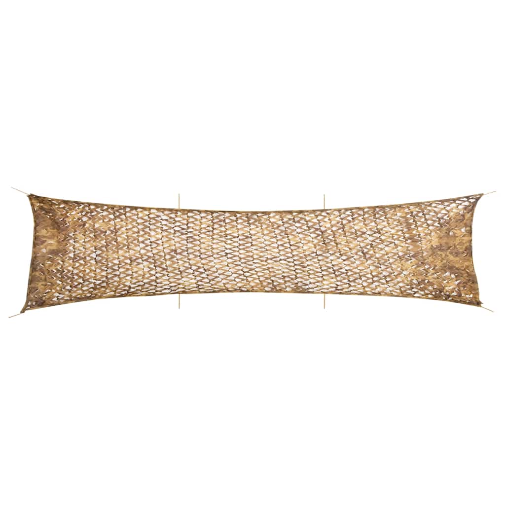 Naamiointiverkko säilytyspussilla 613x138 cm hiekka