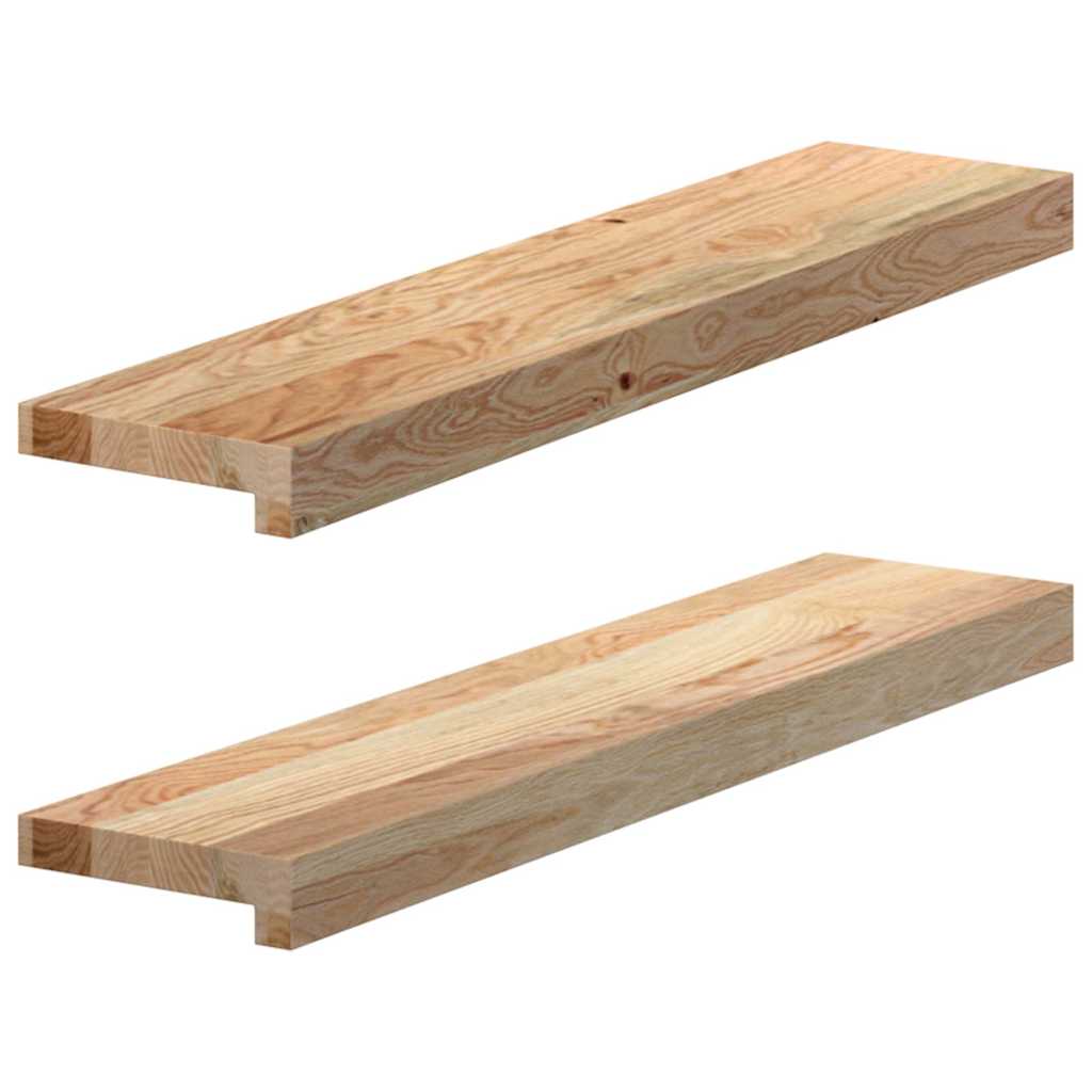 Ikkunalaudat 2 kpl käsittelemättömät 70x15x2 cm massiivipuu tammi