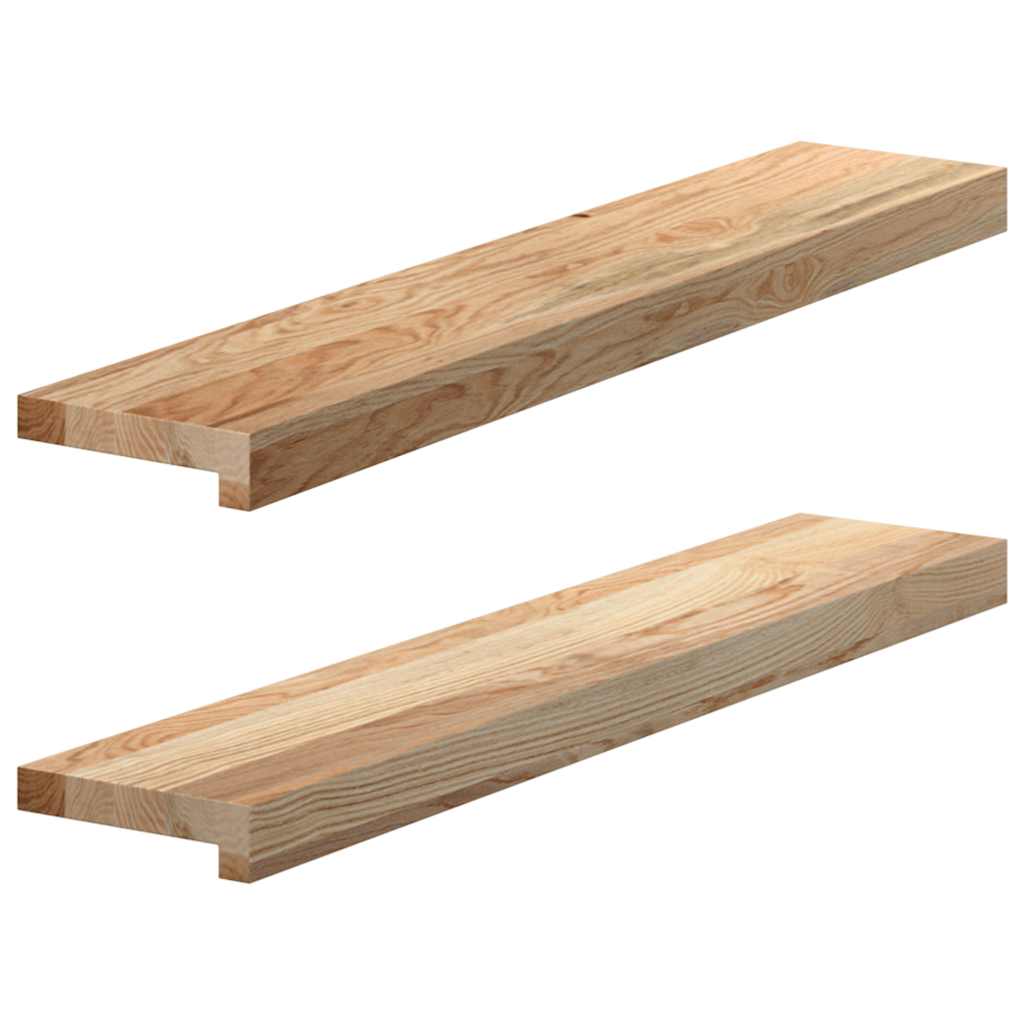Ikkunalaudat 2 kpl käsittelemättömät 80x15x2 cm massiivipuu tammi