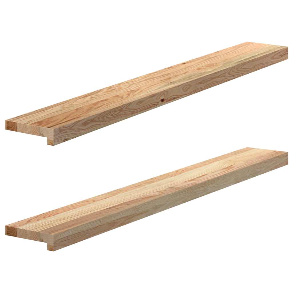 Ikkunalaudat 2 kpl käsittelemättömät 120x15x2 cm massiivipuu tammi