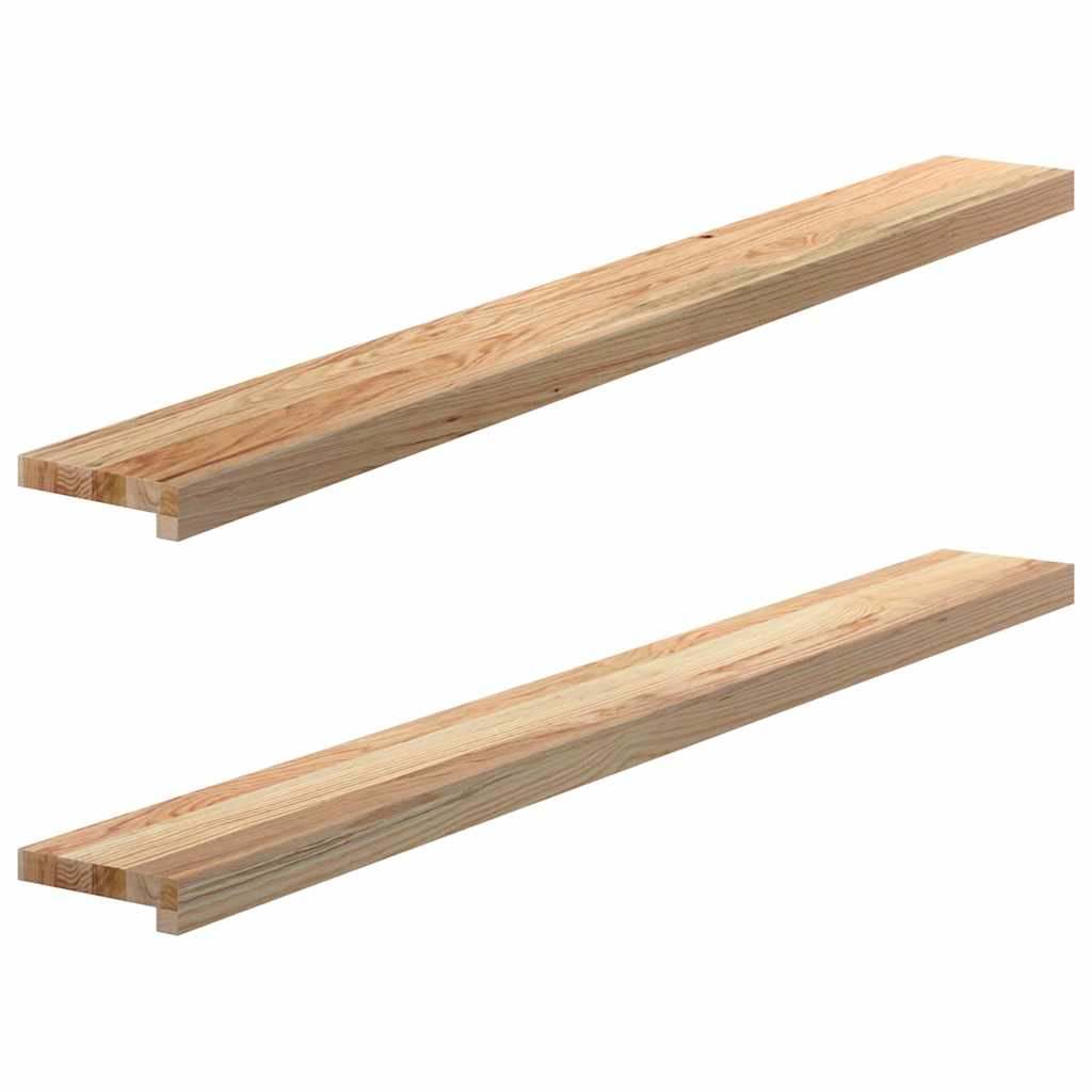 Ikkunalaudat 2 kpl käsittelemättömät 140x15x2 cm massiivipuu tammi