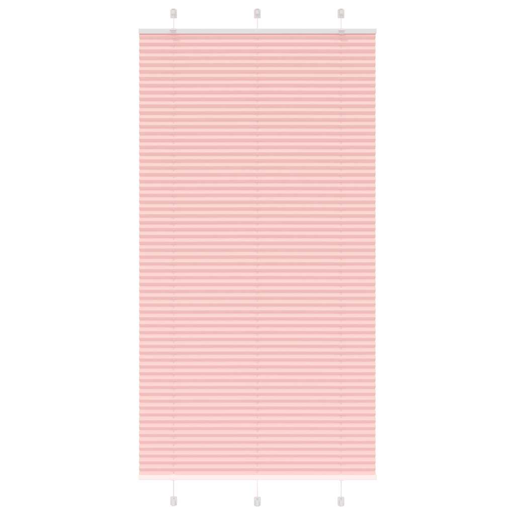 Pliseerattu kaihdin, pinkki, 105x200 cm, kangas, leveys 104,4 cm, polyesteri