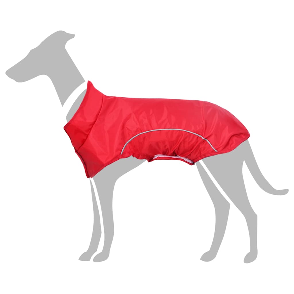Koiran sadetakki heijastinnauhoilla polyesteri punainen 3XL
