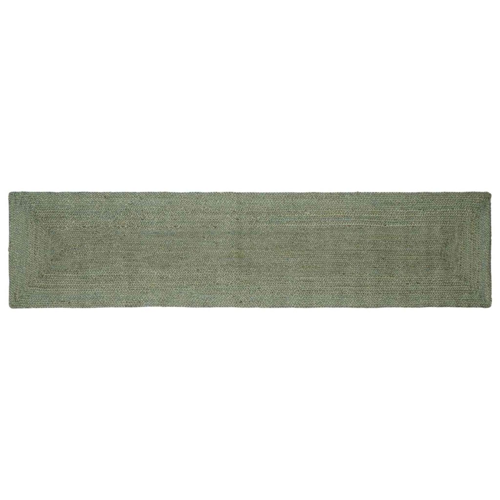 Alue matot Suorakaide Oliivinvihreä 60 x 200 cm Juutti