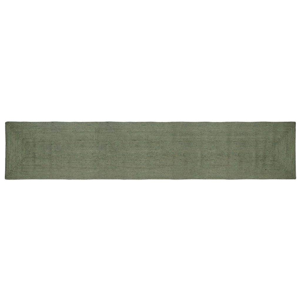 Alue matot Suorakaide Oliivinvihreä 60 x 400 cm Juutti