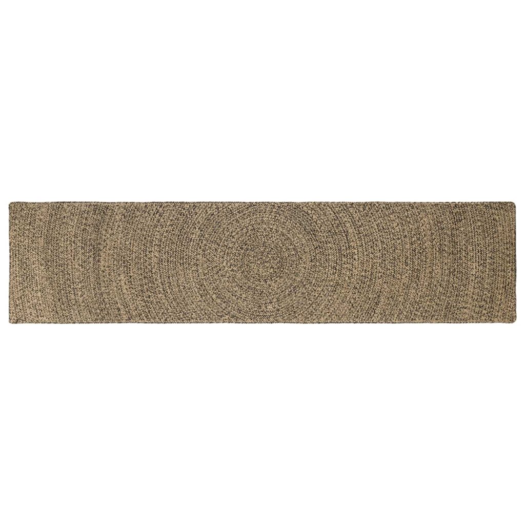 Alue matot Luonnollinen ja musta 60 x 250 cm Juutti