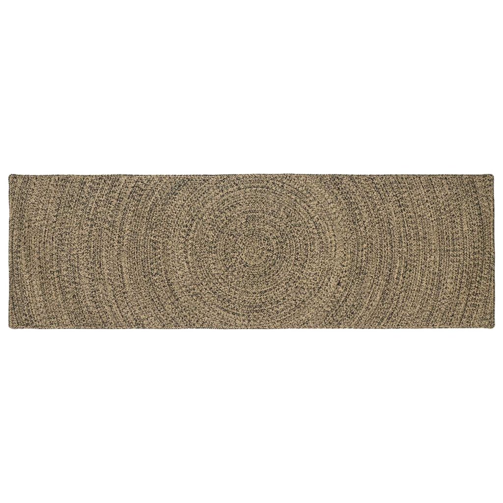 Alue matot Luonnollinen ja musta 80 x 300 cm Juutti